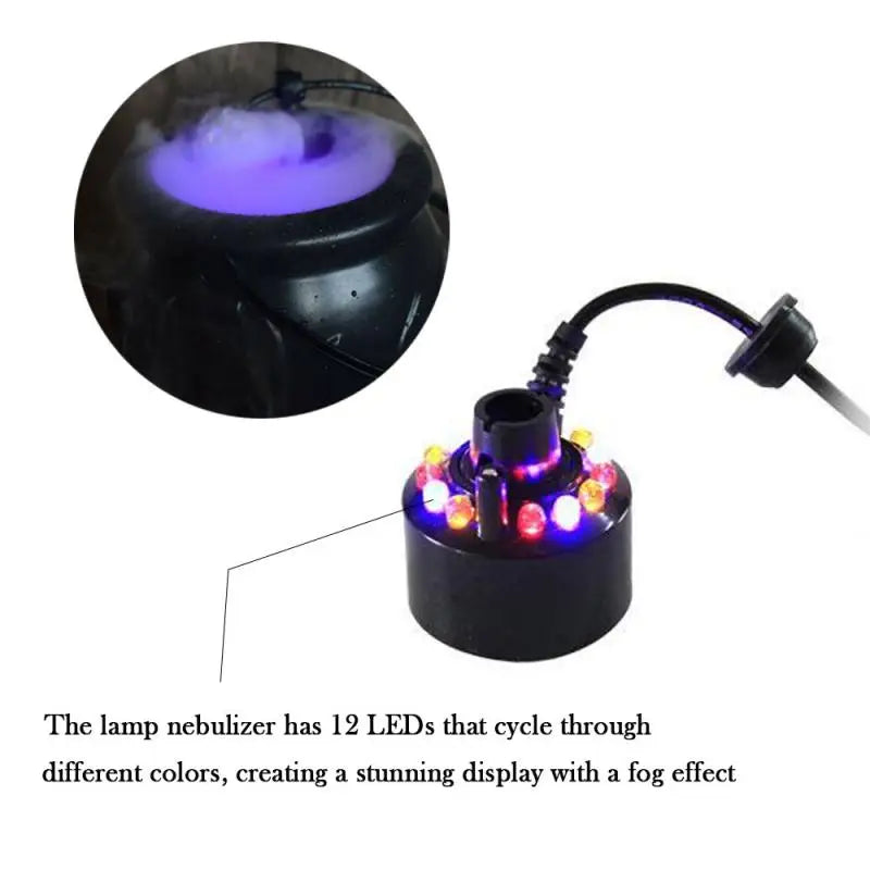 Halloween Witch Pot Smoke Machine Mist Maker Fogger Water Fountain Fog Machine Changing Party Prop Halloween DIY Decorations New