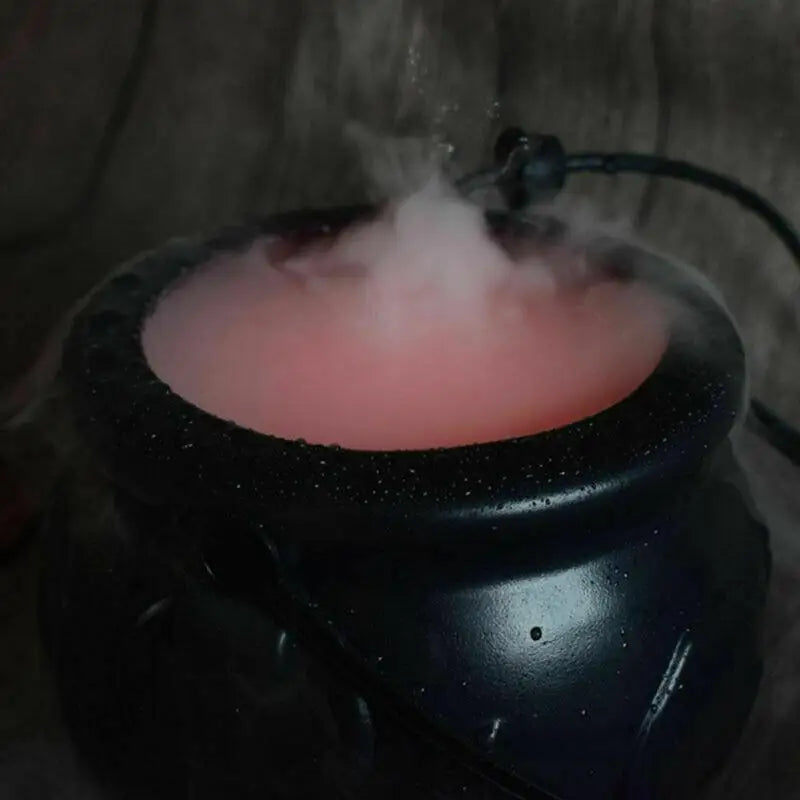 Halloween Witch Pot Smoke Machine Mist Maker Fogger Water Fountain Fog Machine Changing Party Prop Halloween DIY Decorations New