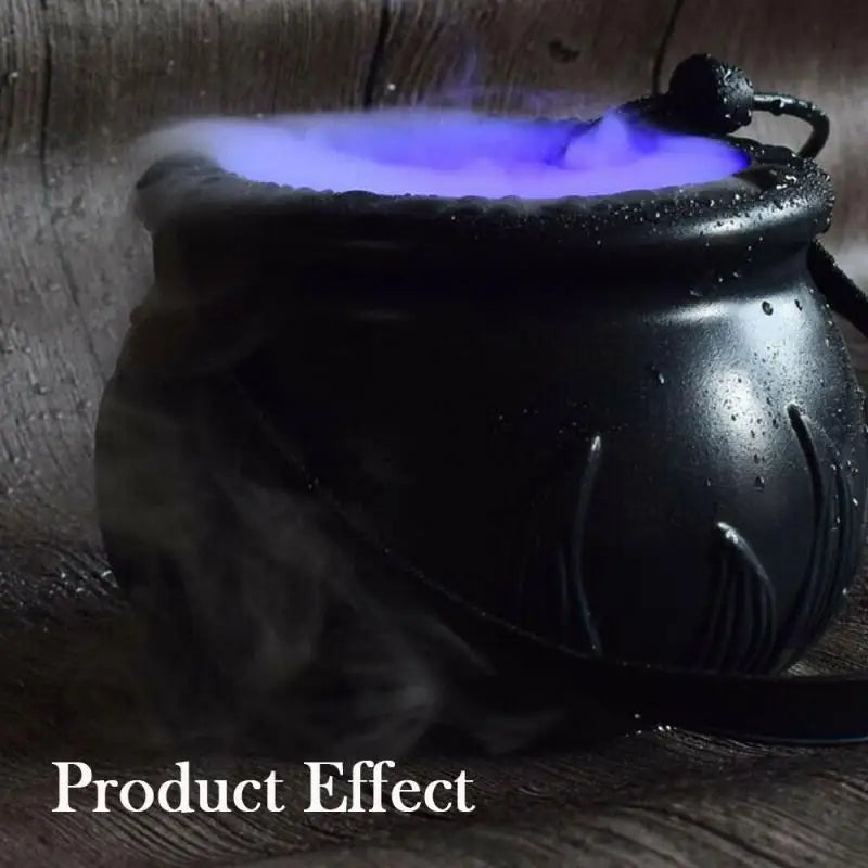 Halloween Witch Pot Smoke Machine Mist Maker Fogger Water Fountain Fog Machine Changing Party Prop Halloween DIY Decorations New