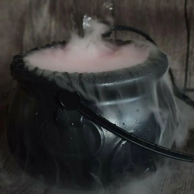 Halloween Witch Pot Smoke Machine Mist Maker Fogger Water Fountain Fog Machine Changing Party Prop Halloween DIY Decorations New