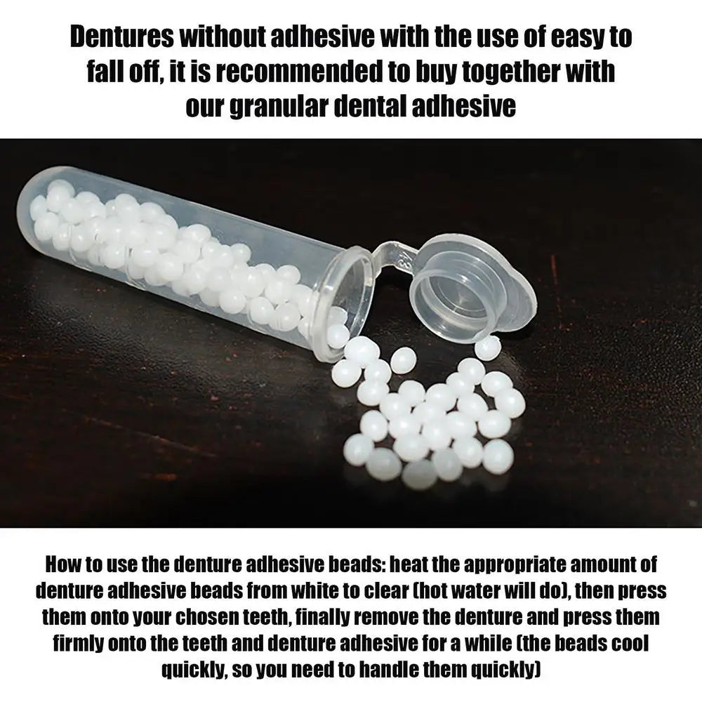 1 Pair Vampire Teeth Fangs Dentures Props Halloween Costume Props False Teeth Solid Glue Denture Adhesive Halloween Party Decor